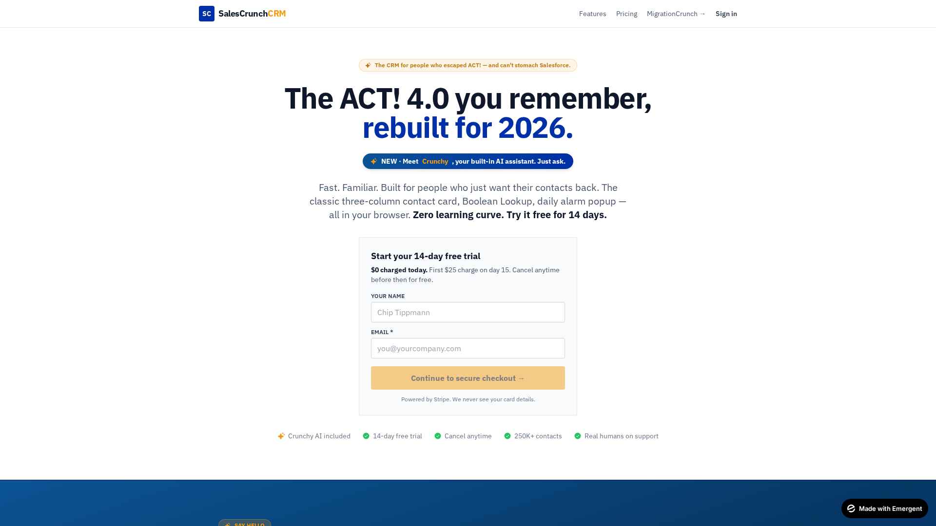 Start your 14-day free trial form